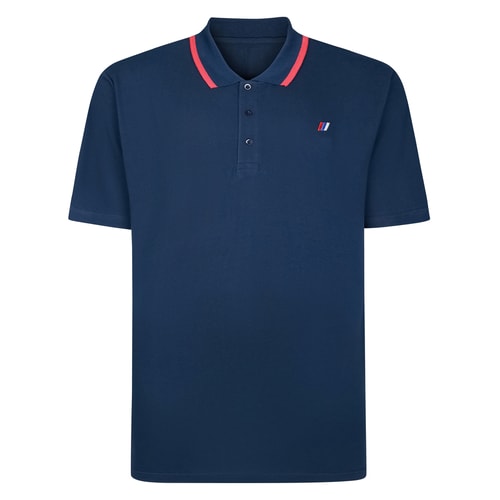 Bigdude Chunky Tipped Polo Shirt Navy