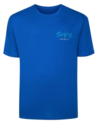 Bigdude California Surfing Paradise Back Print T-Shirt Royal Blue