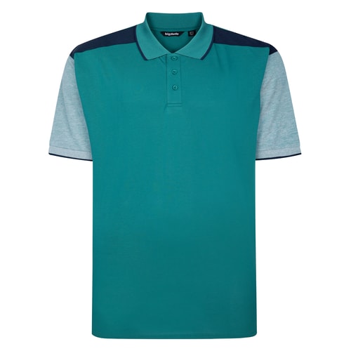 Bigdude Contrast Polo Teal