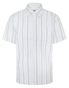 Bigdude Lightweight Short Sleeve Striped Shirt Blue