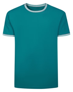 Bigdude Contrast Tipped T-Shirt Teal Tall