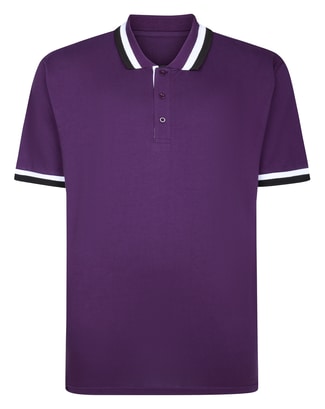 Bigdude Tipped Polo Shirt Plum Purple
