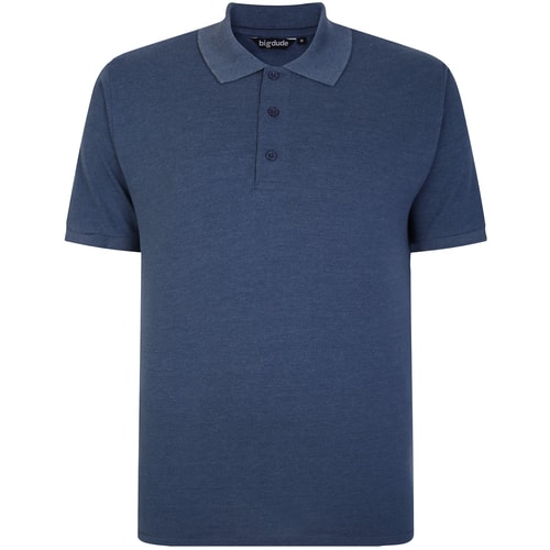 Bigdude Plain Polo Shirt Denim