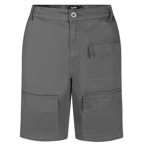 Bigdude Elasticated Waist Stretch Utility Shorts Charcoal