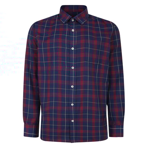 Bigdude Long Sleeve Check Shirt Navy