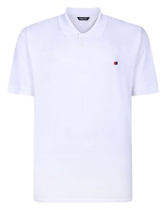 Bigdude Embroidered Logo Polo Shirt White