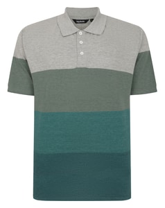 Bigdude Striped Single Jersey Polo Green