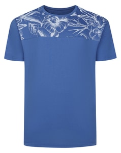 Bigdude Cut And Sew AOP T-Shirt Light Denim