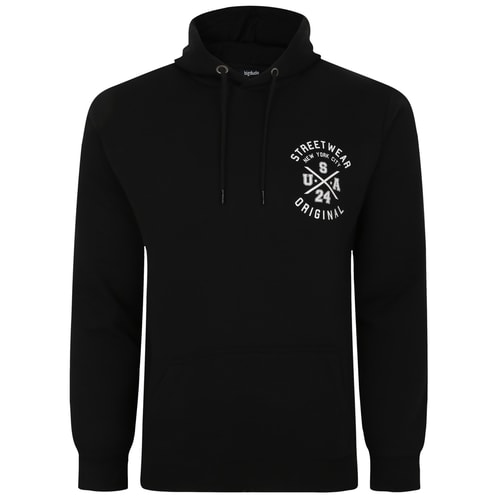 Bigdude New York Print Hoody Black