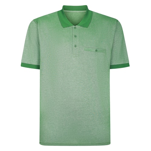 Bigdude Two Tone Polo Shirt Deep Green