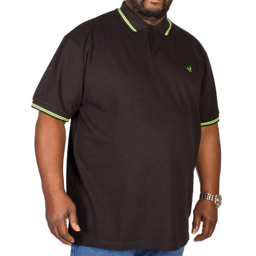 Bigdude Tipped Polo Shirt Black/Green