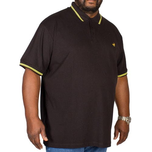 Bigdude Tipped Polo Shirt Black/Yellow