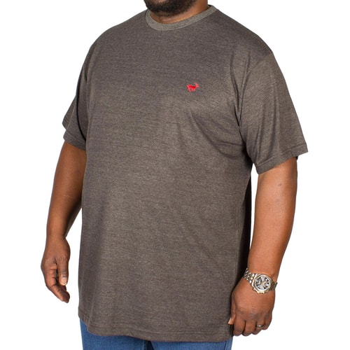 Bigdude Marl Effect T-Shirt Charcoal