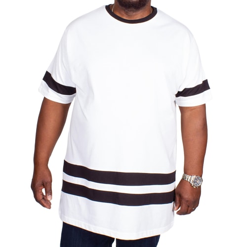 Bigdude Contrast Stripe T-Shirt White
