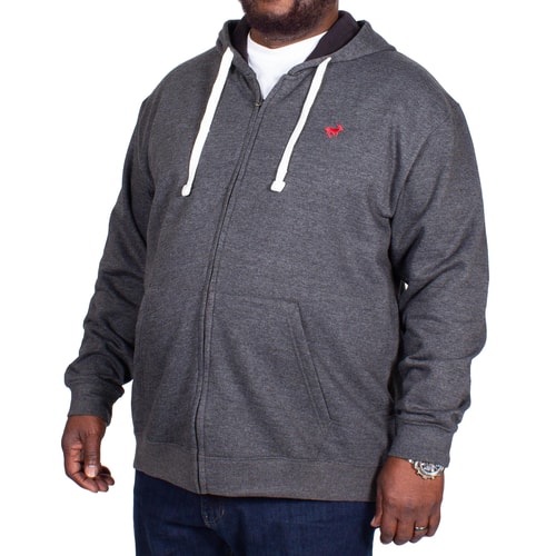 Bigdude Fleece Full Zip Hoody Charcoal