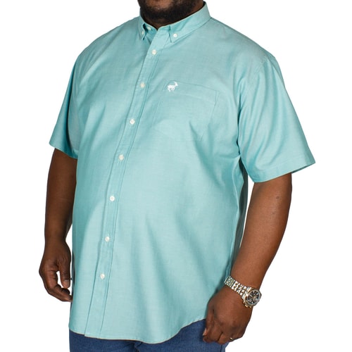 Bigdude Short Sleeve Oxford Shirt Teal