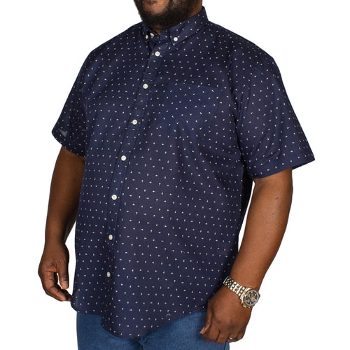 Bigdude All Over Arrow Print Shirt Navy