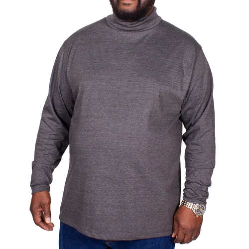 Bigdude Roll Neck Top Charcoal