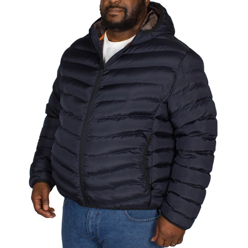 Bigdude Quilted Zip Through Jacket Navy