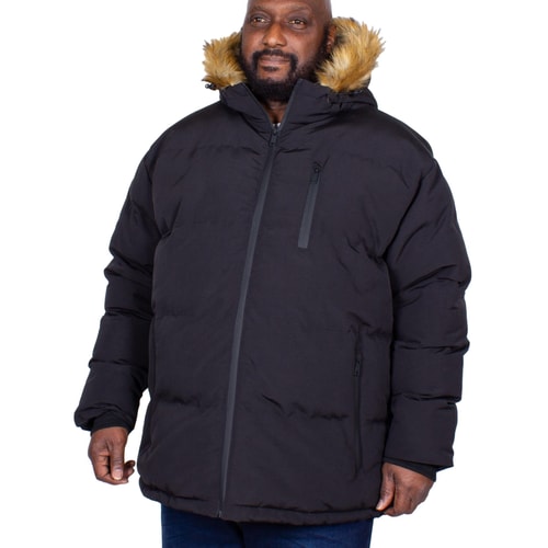 Bigdude Trailblazer Faux Fur Hooded Parka Black