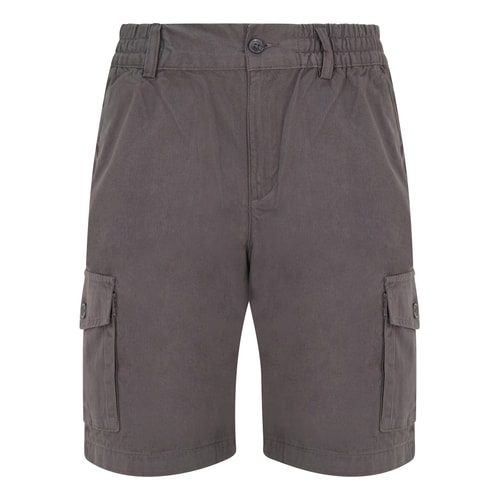 Bigdude Elasticated Waist Cargo Shorts Grey