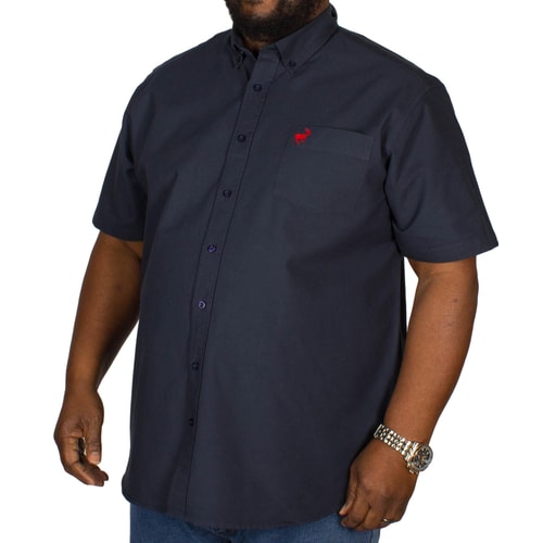Bigdude Short Sleeve Oxford Shirt Navy