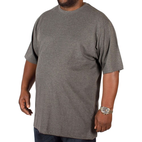 Bigdude Plain Crew Neck T-Shirt Charcoal