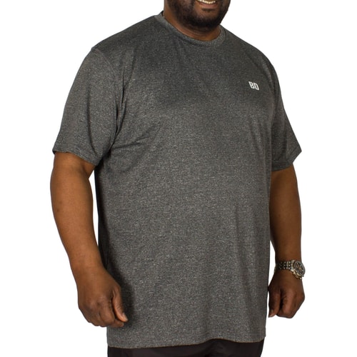 Bigdude Stretch Performance T-Shirt Grey Marl
