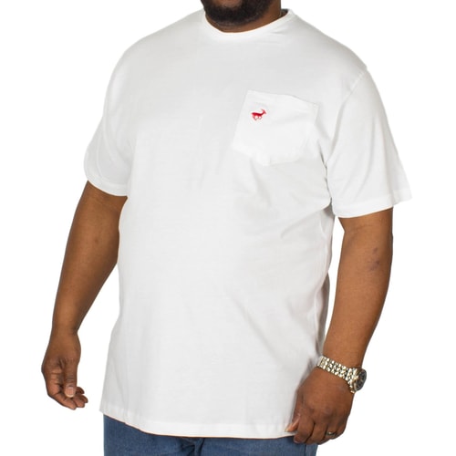 Bigdude Signature Pocket T-Shirt White/Red