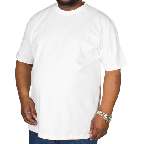Bigdude Plain Crew Neck T-Shirt White