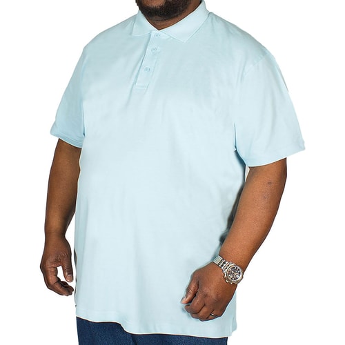 Bigdude Plain Polo Shirt Light Blue