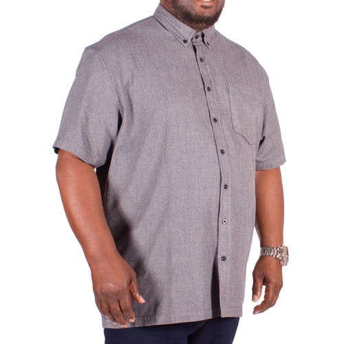 Bigdude Short Sleeve Blue Hounds Tooth Shirt