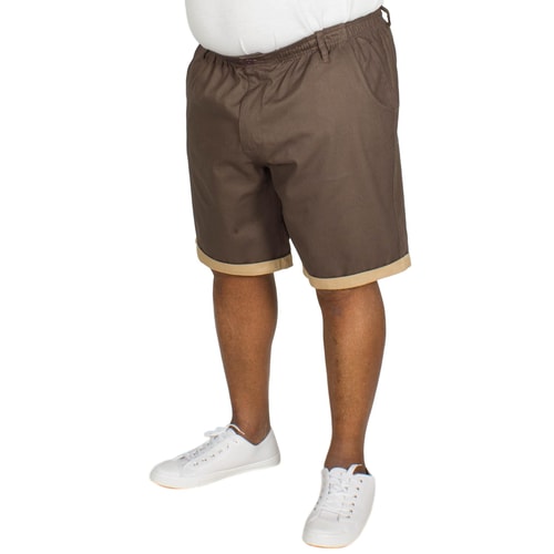 Bigdude Elasticated Waist Chino Shorts Grey