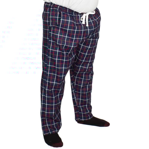 Bigdude Modern Check Lounge Pants Navy/Red