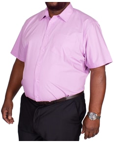 Bigdude Classic Short Sleeve Poplin Shirt Violet