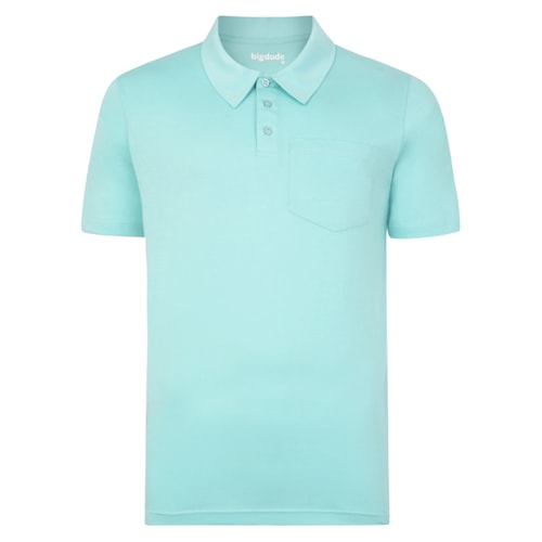 Bigdude Jersey Polo Shirt With Pocket Turquoise