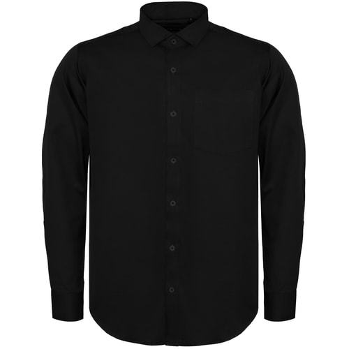 Bigdude Fine Twill Long Sleeve Shirt Black