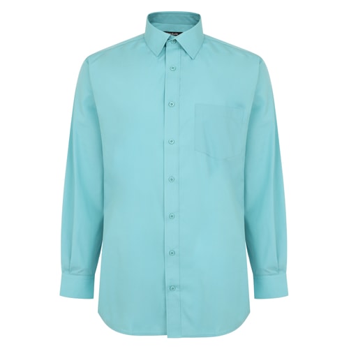 Bigdude Classic Long Sleeve Poplin Shirt Green Tall