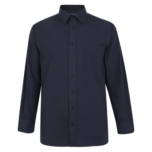 Bigdude Classic Long Sleeve Poplin Shirt Navy