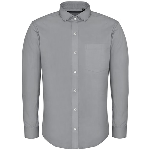 Bigdude Fine Twill Long Sleeve Shirt Stone