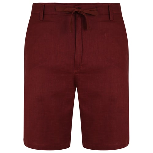 Bigdude Linen Shorts Burgundy