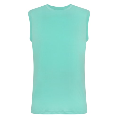 Bigdude Plain Sleeveless T-Shirt Green Tall