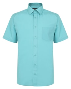 Bigdude Classic Short Sleeve Poplin Shirt Green