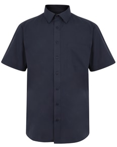 Bigdude Classic Short Sleeve Poplin Shirt Navy