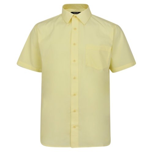 Bigdude Classic Short Sleeve Poplin Shirt Lemon Tall