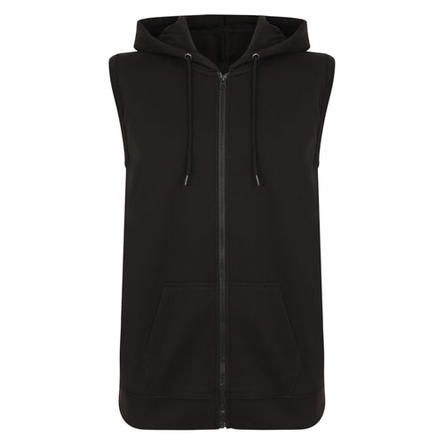 Bigdude Loop Back Sleeveless Hoody Black Tall