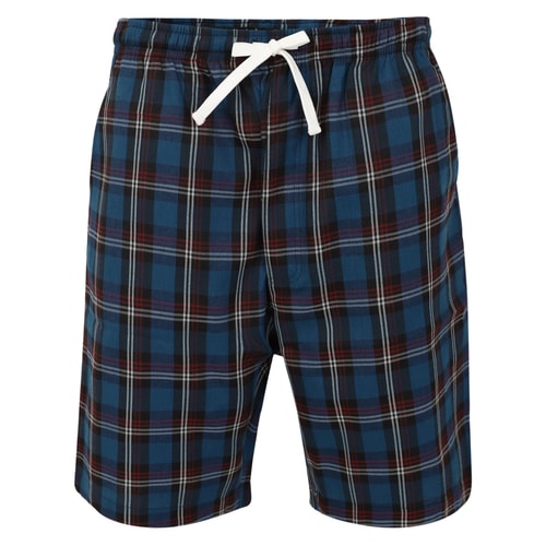 Bigdude Woven Check Pyjama Shorts Navy/White