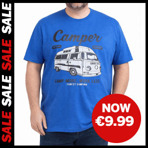 Camper Print T-Shirt now €9.99