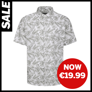 Leave print short sleeve shirt now €19.99