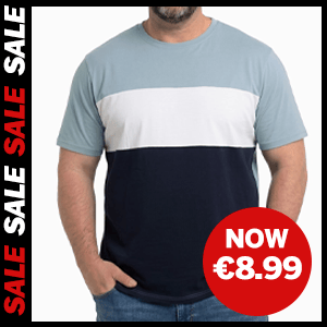 Cut & Sew T-Shirt Now €8.99